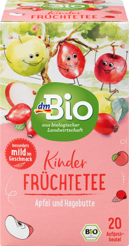Kindertee Früchte mit Apfel & Hagebutte (20 Beutel), 40 g