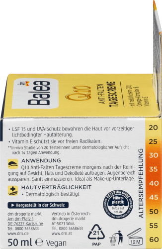 Q10 Anti-Falten Tagescreme LSF15, 50 ml