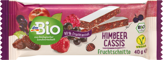 Fruchtriegel, Himbeer Cassis, 40 g
