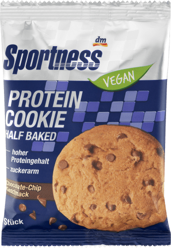 Protein Cookie, Half Baked, Chocolate Chip Geschmack, vegan, 75 g
