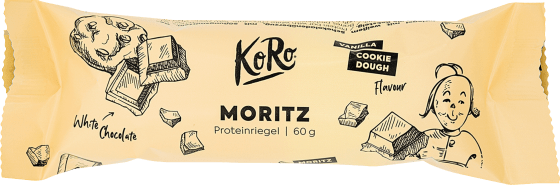 Proteinriegel Moritz, Vanilla & Cookie Dough Geschmack, 60 g