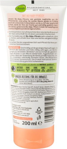 Körperlotion Zarte Bräune Bio-Pfirsich, 200 ml