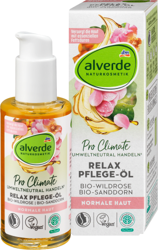 alverde Relax Pflege-Öl Bio-Wildrose, Bio-Sanddorn, 100 ml