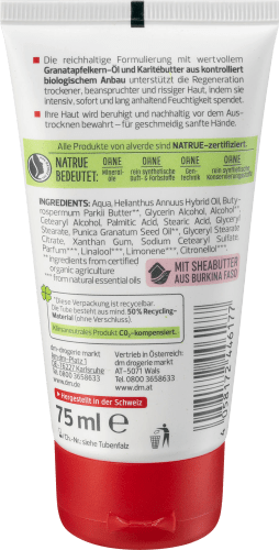Handcreme Bio-Karitébutter, 75 Intensiv ml Bio-Granatapfel,