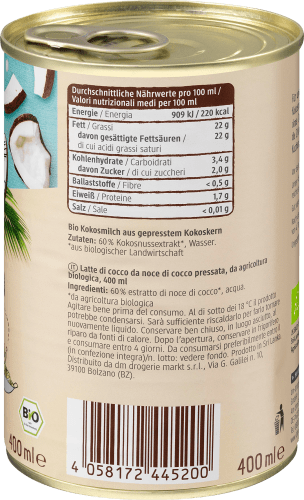 Kokosmilch, Naturland, 400 ml