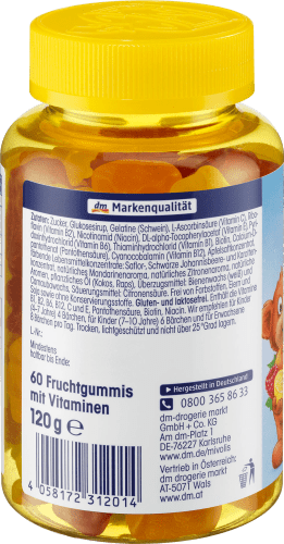 Multivitamin-Bärchen für Fruchtgummis, St, 60 120 g Kinder