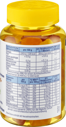 Multivitamin-Bärchen für Kinder Fruchtgummis, 120 60 St, g