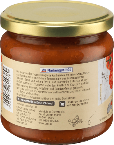 Tomatensoße, 350 ml vegan, Bolognese,