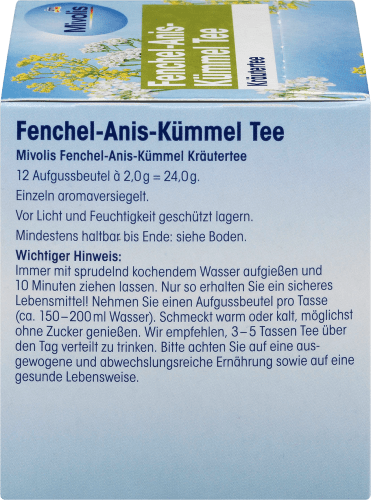 Kräutertee, Fenchel- Anis- Kümmel 2,0 g), Tee (12 g 24 x