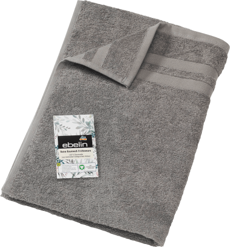 Handtuch aus Frottee grau GOTS-zertifiziert, Baumwolle St % 100 1