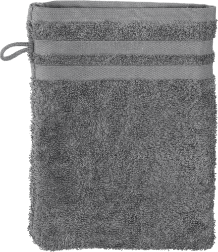 Waschlappen aus Frottee grau 100 % Bio-Baumwolle GOTS-zertifiziert, 1 St