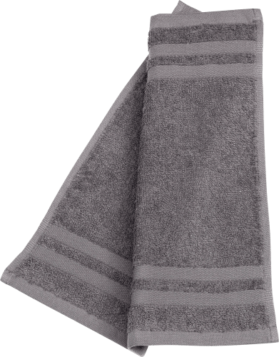 Handtuch aus Frottee 100 % grau 1 GOTS-zertifiziert, Bio-Baumwolle St