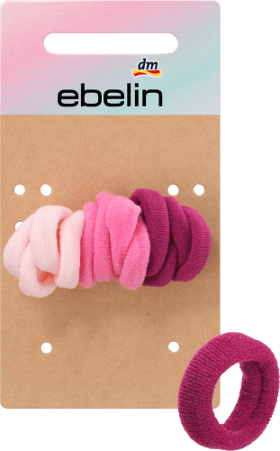 Haargummis mini weich rosa Farb-Mix, 12 St
