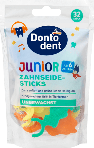 Zahnseidesticks Junior ab 6 Jahren, 32 St