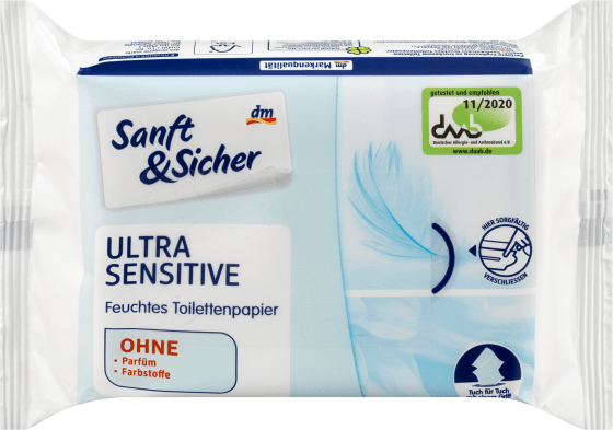 Sensitive, St 50 Ultra Feuchtes Toilettenpapier