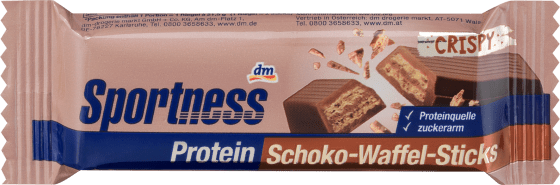 Protein Schoko Sticks, 21,5 g Waffel,