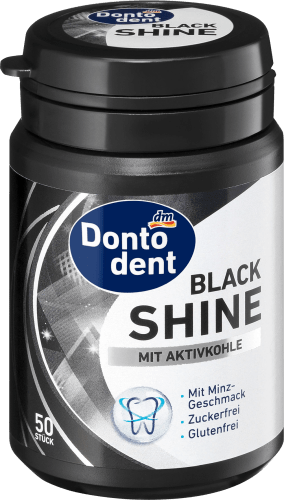 Shine mit Black 50 Kaugummi, Aktivkohle, St