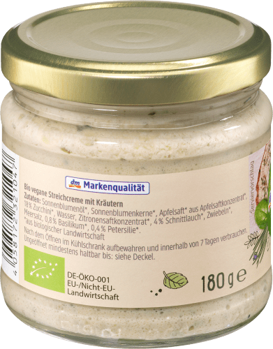 Brotaufstrich, Streichcreme Gartenkräuter, 180 g