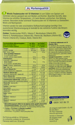 500 10 Vitaminen, mit g Traubenzucker