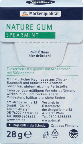 St Kaugummi Spearmint, 20 Nature Gum,