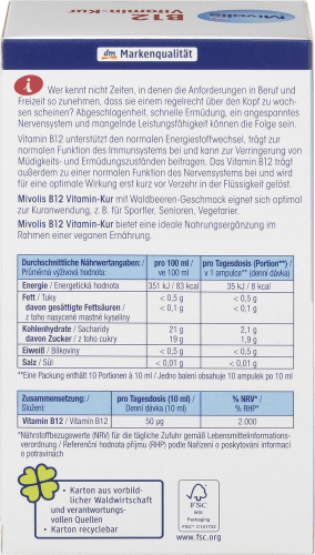 Trinkampullen, 10 B12 ml 100 St., Vitamin-Kur,