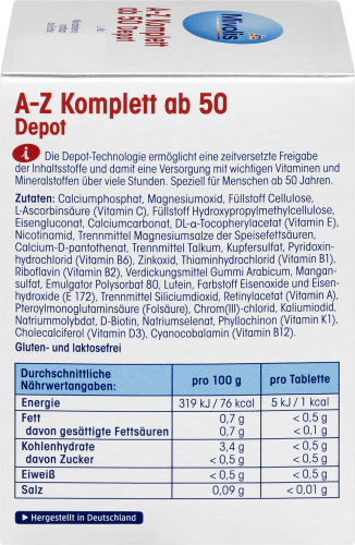 A-Z Komplett ab 100 St, 50, g Depot 153 Tabletten