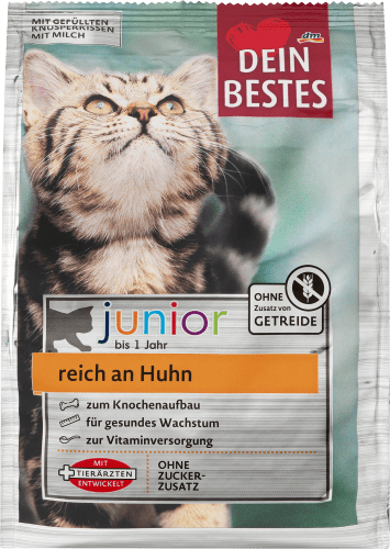 Trockenfutter Katze Kitten Huhn, g Junior, mit 500