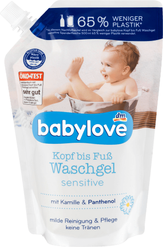Baby Waschgel Kopf bis Fuß sensitive, Nachfüllpack, 500 ml
