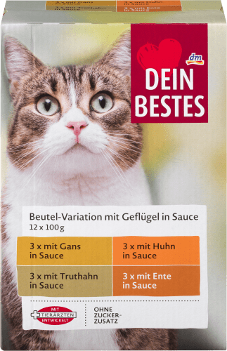 Nassfutter Katze Geflügel Sauce, g), 1200 in (12x100 Multipack g