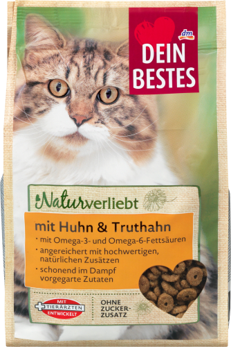 Trockenfutter Katze, Naturverliebt, Huhn & Truthahn, g 500