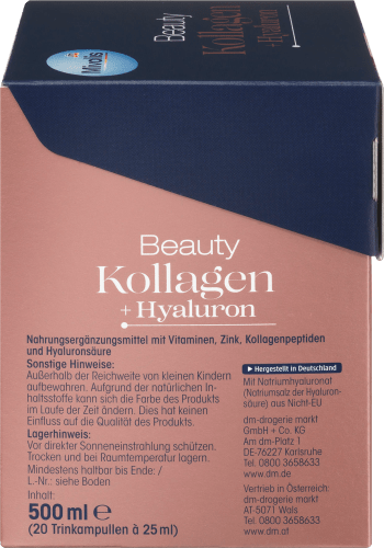 500 Trinkampullen, Beauty ml 20 Hyaluron, Kollagen St., +