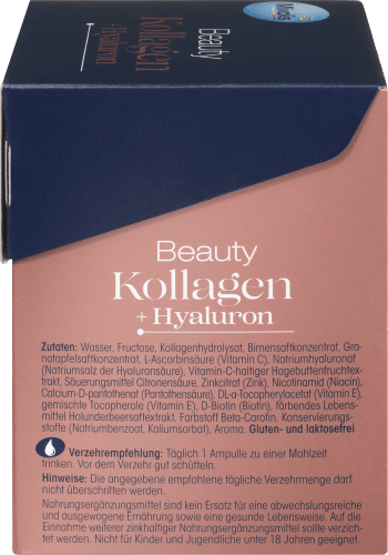 500 Kollagen Beauty 20 ml Hyaluron, Trinkampullen, St., +