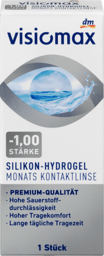 1 St Dioptrie -1,0, Silikon-Hydrogel Monatskontaktlinse