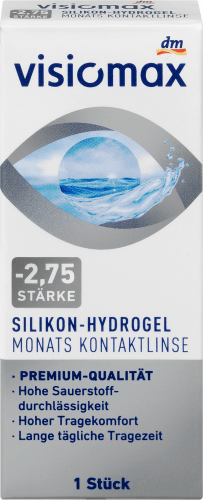 Monatskontaktlinse Dioptrie - 2,75, Silikon-Hydrogel St 1