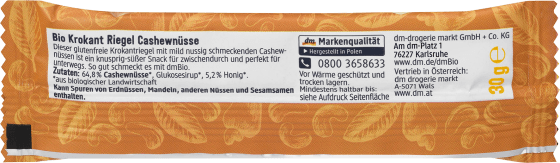 Krokant-Riegel, Cashew, 30 g