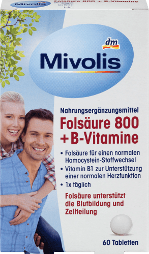 Folsäure 800 + B-Vitamine, Tabletten St., g 60 19