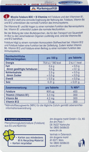 Tabletten B-Vitamine, g Folsäure St., 60 + 19 800