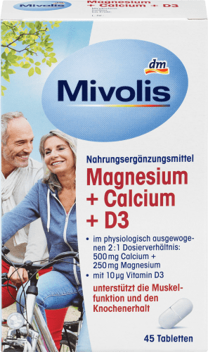 Magnesium + Calcium + D3, Tabletten 45 St., g 95