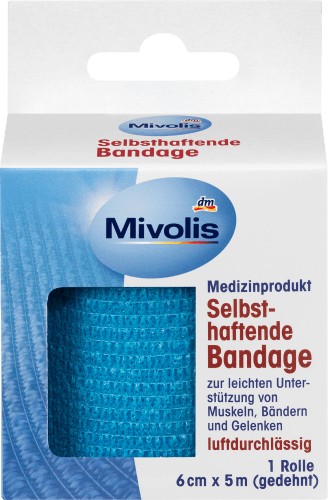 Selbsthaftende Bandage, 6 cm x 5 m (gedehnt), 1 Rolle, 1 St
