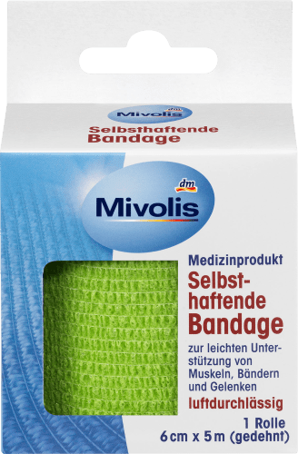 1 Bandage, cm Selbsthaftende 1 5 St m (gedehnt), 6 Rolle, x
