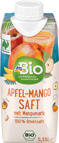 Apfel-Mango Naturland, l Saft, 0,33 Saft,