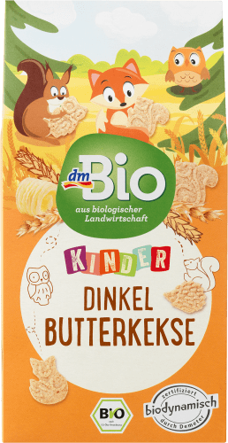 Kindersnack Dinkel Butterkeks, Demeter, 125 g | Snacks für Kinder