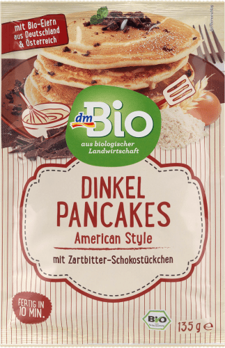 Dinkel Pancakes mit Schokostückchen, g 135