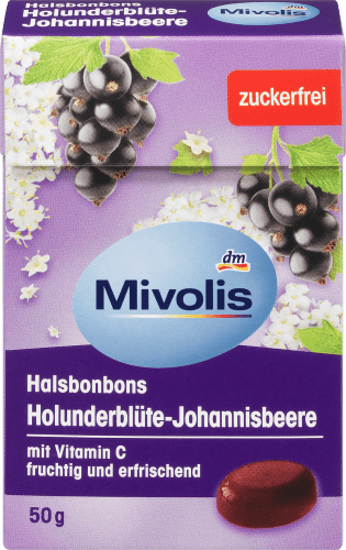50 Holunderblüte-Johannisbeere, Bonbon, g zuckerfrei,
