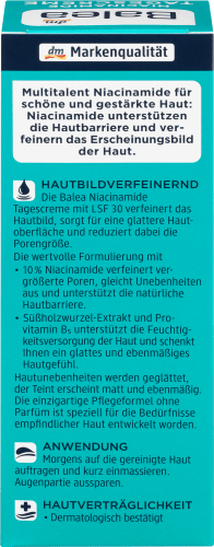 Gesichtscreme Niacinamide LSF30, 50 ml