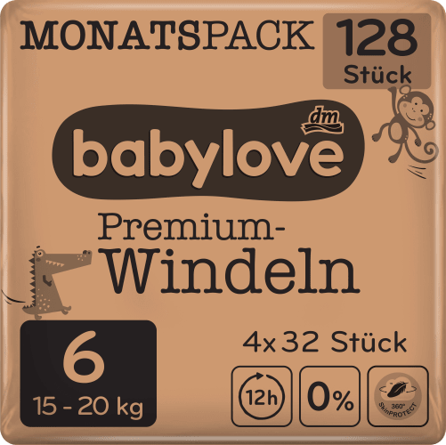 Gr. Windeln 6 128 (15-20 St Premium Monatspack, kg), XXL