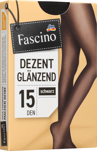 Strumpfhose dezent glänzend schwarz Gr. 38/40, 15 DEN, 1 St
