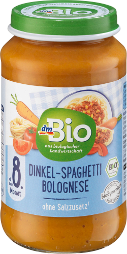 Menü Dinkel-Spaghetti Demeter, Monat, dem Bolognese 220 ab g, g 8. 220