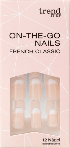 Nails 12 Künstliche Classic, French Fingernägel On-The-Go St
