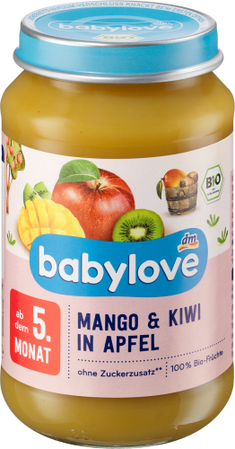 Früchte Mango & Kiwi in Apfel ab dem 5. Monat, 190 g